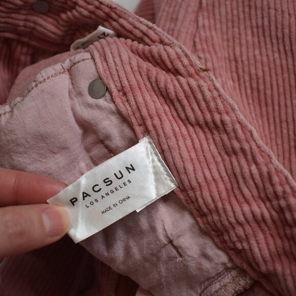 Pacsun Corduroy Jeans Pants Sz 27 High Waist Cotton Preppy Boho Retro 70s - Picture 8 of 16